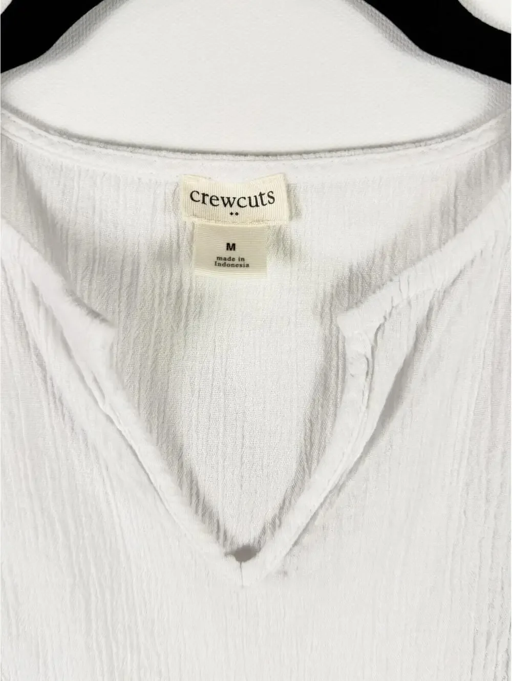 Crewcuts Girls White Fringe Gauze Swim Coverup Tunic Multicolored Trim Sz Medium